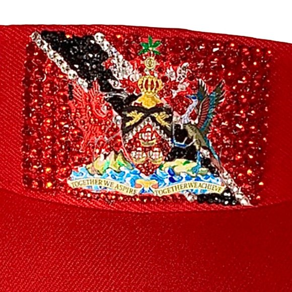 Trinidad and Tobago Visor Custom made with Crystals and Rhinestones - Picture 3 of 3
